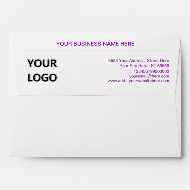 Design Your Own Personalised Envelope Template (Back (Top Flap))