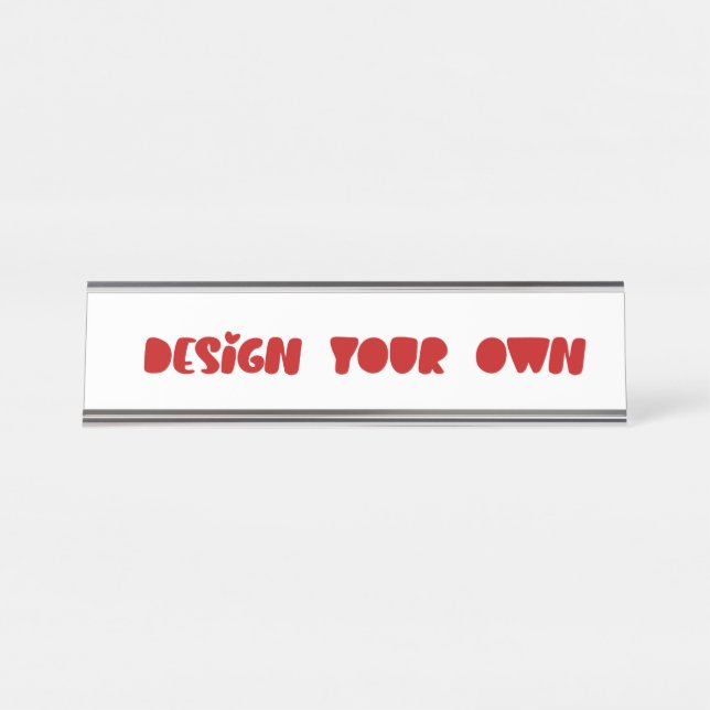 Design Your Own Personalised One of a Kind Desk Name Plate (Front)