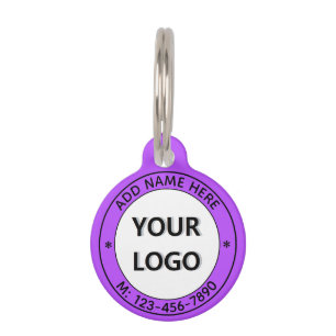 Design Your Own Pet ID Tag Logo or Photo and Text