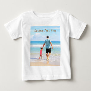 Design Your Own Photo Baby T-Shirt Custom Text