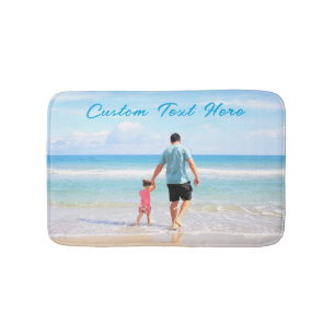 Design Your Own Photo Bath Mat with Custom Text