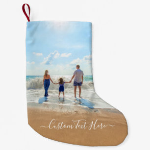 Design Your Own Photo Christmas Stocking with Text
