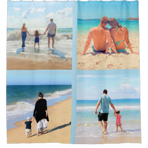 Design Your Own Photo Collage Shower Curtain