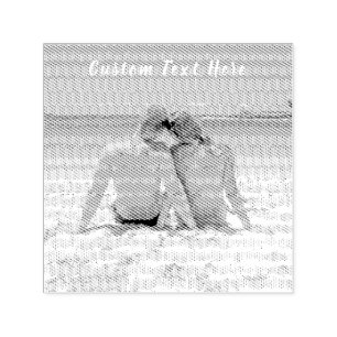 Design Your Own Photo Custom Text Stamp Example