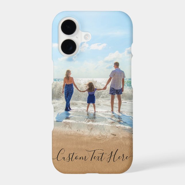 Design Your Own Photo iPhone Case Gift Custom Text (Back)