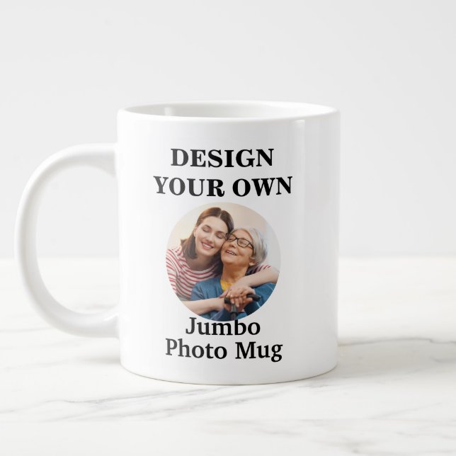 Design Your Own Photo Large Coffee Mug (Left)