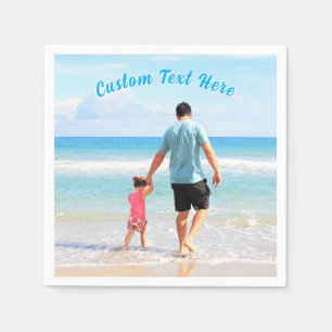 Design Your Own Photo Napkins Custom Text Name
