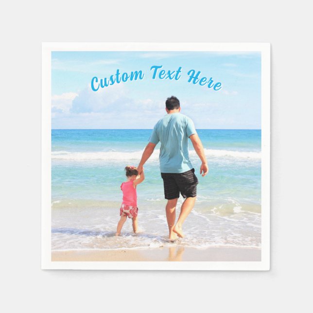 Design Your Own Photo Napkins Custom Text Name (Front)