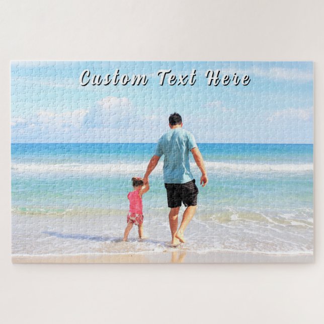 Design Your Own Photo Puzzle Gift with Text Name (Horizontal)
