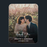 Design your own photo Thank you Wedding Magnet<br><div class="desc">Design your own photo Thank you Wedding card.
Elegant photo magnet to say Thank you to your wedding guests.
You can add your own photo,  add your own text and names.</div>