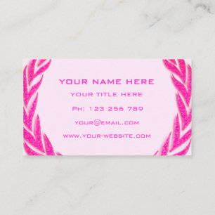 Design Your Own Pink Glitter Business Card