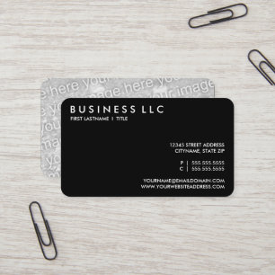 design your own plain black and white. business card