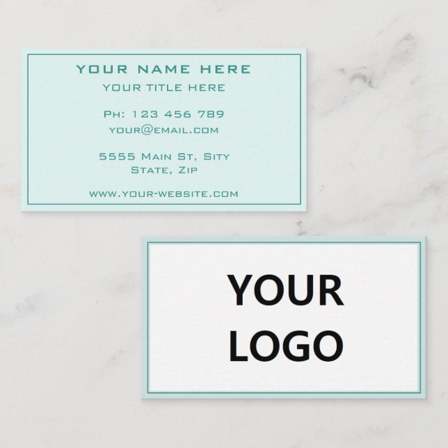 Design Your Own Promotional Business Card Example (Front/Back)