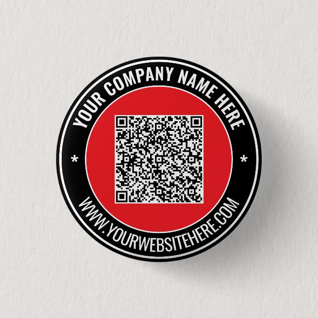 Design Your Own Promotional QR Code Button Example (Front)