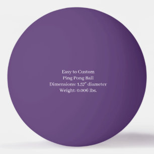Design Your Own Purple One Star Ping Pong Ball