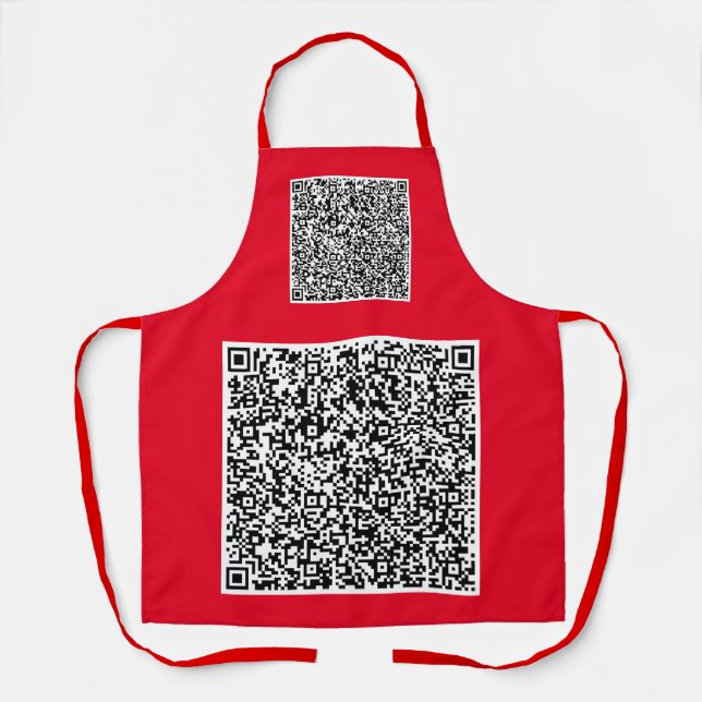 Design Your Own QR Code Apron Custom Colour (Front)