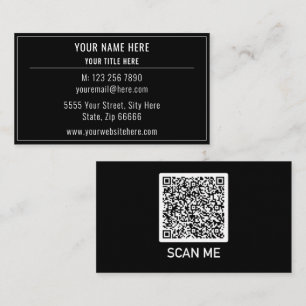 Design Your Own QR Code Business Card Choose Colou
