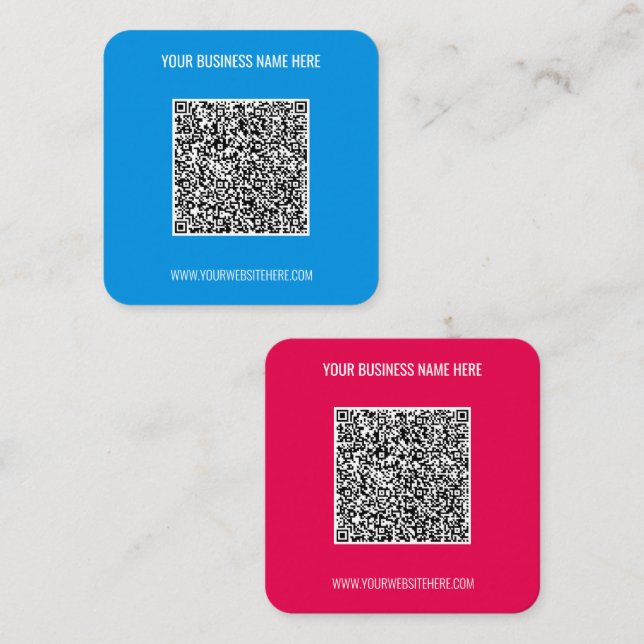 Design Your Own QR Code Business Card Example (Front/Back)