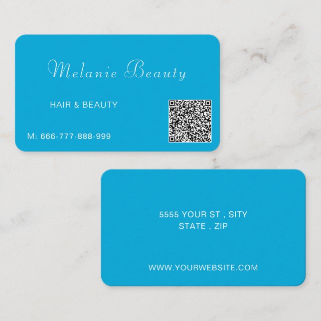 Design Your Own QR Code Business Card Template (Front/Back)