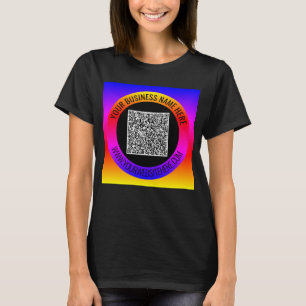 Design Your Own QR Code Business T-Shirt Example