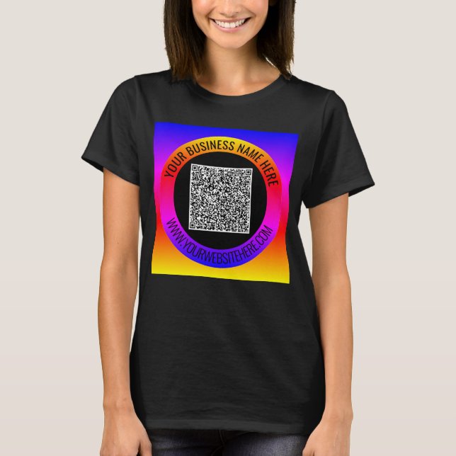 Design Your Own QR Code Business T-Shirt Example (Front)