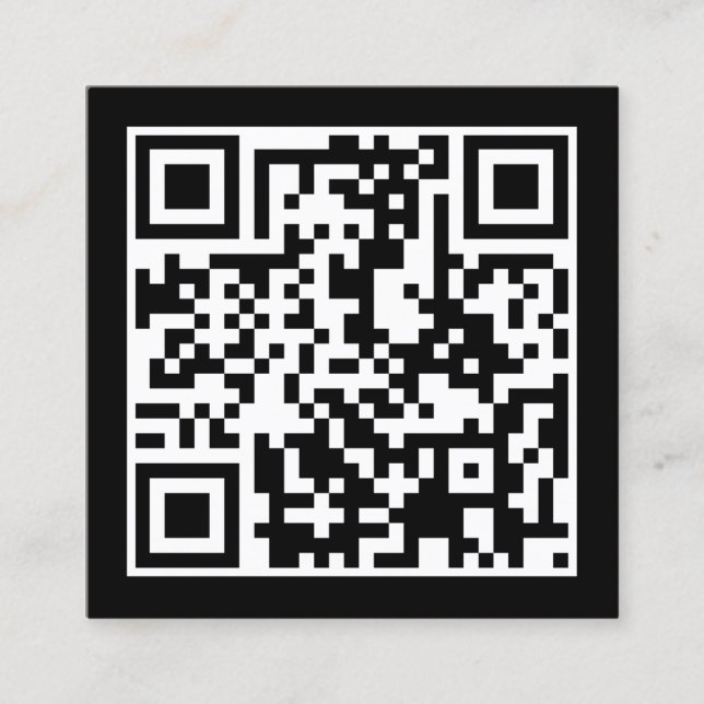 design your own QR code Square Business Card (Front)