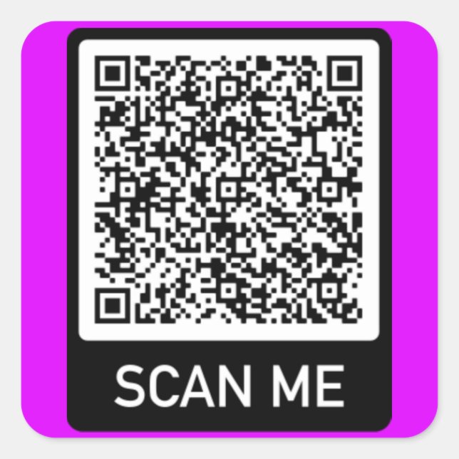 Design Your Own QR Code Sticker Example (Front)