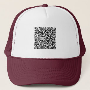 Design Your Own QR Code Trucker Hat Example
