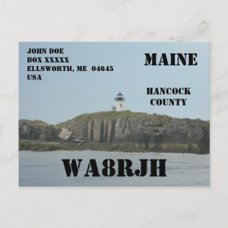 Design Your Own QSL HAM Radio Operator Lighthouse Postcard
