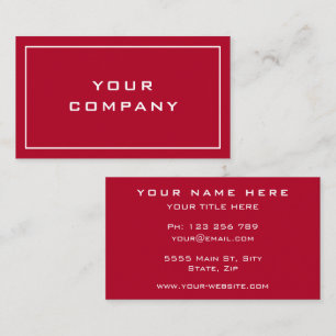 Design Your Own Red Business Card Template
