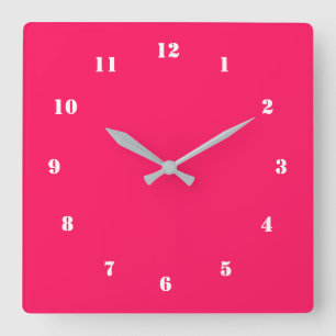 Design Your Own Red Wall Clock with Custom Colours