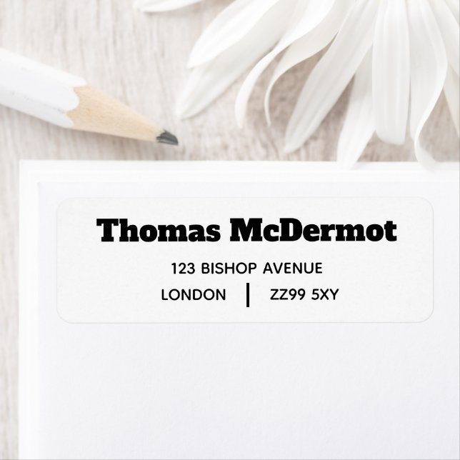 Design Your Own Return Address UK Label (Insitu)