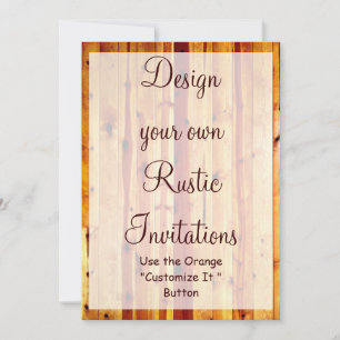 Design your Own Rustic Invitations Blank Template