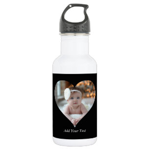 Design Your Own Single Heart Shaped Photo 532 Ml Water Bottle