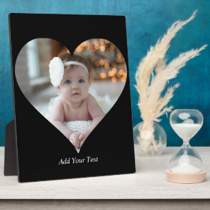 Design Your Own Single Heart Shaped Photo Plaque