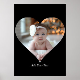 Design Your Own Single Heart Shaped Photo Poster