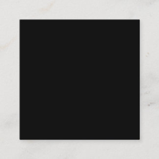 Design Your Own Solid Black Square Business Card