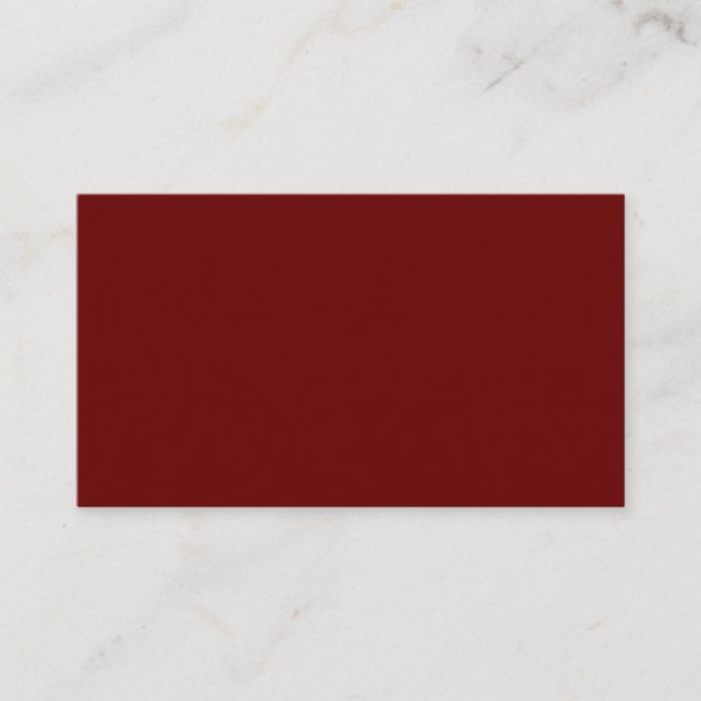 Design Your Own Solid Red Business Card (Front)