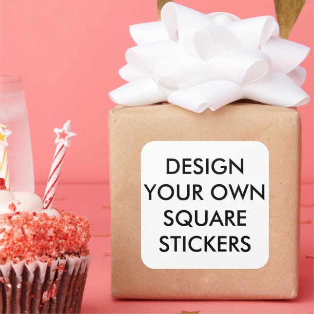 Design Your Own Square Stickers (6) (Party)