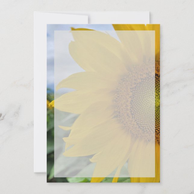 Design your own sunflower invitation (Front)