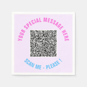 Design Your Own Text and QR Code Napkins Template