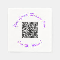 Design Your Own Text and QR Code Napkins Template