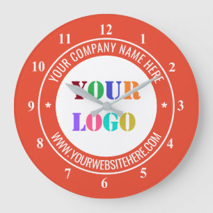 Design Your Own Text Company Logo Clock Template