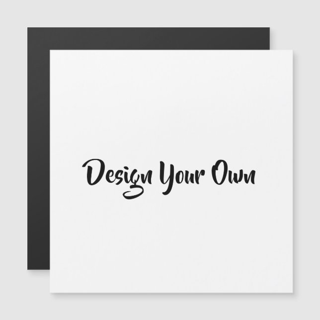Design Your Own Thin Magnetic Card, 5.25" x 5.25" Invitation (Front/Back)