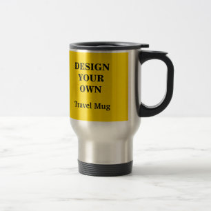 Design Your Own Travel Mug - Yellow and Silver
