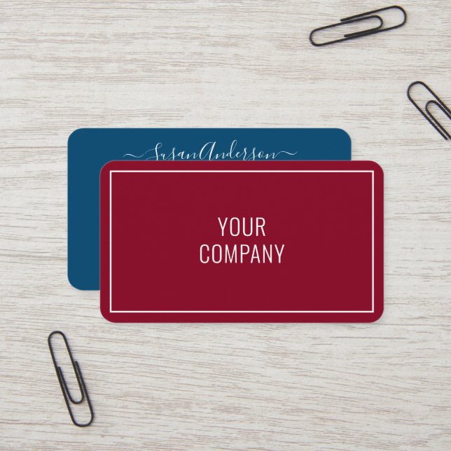 Design Your Own Two Colour Business Cards (Front/Back In Situ)