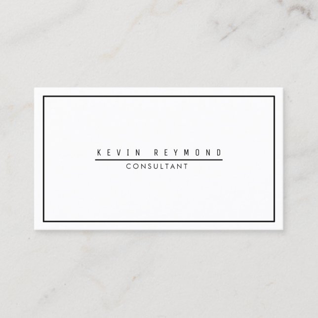 design your own white & plain professional business card (Front)