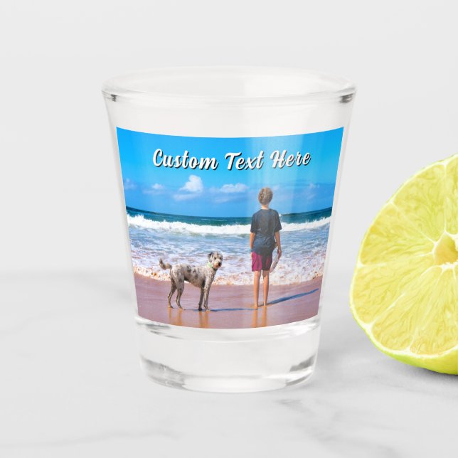 Design Your Pet hoto Shot Glass Personalised Text (Front)