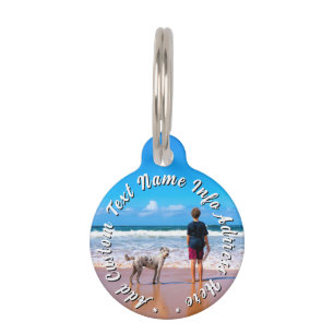 Design Your Photo Pet ID Tag Personalised Text