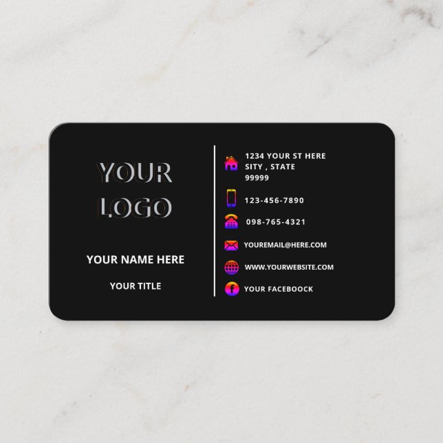 Design Your Promotional Business Cards Example (Front)